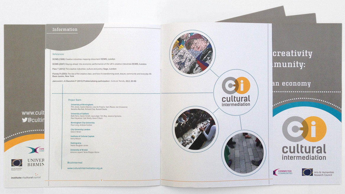 Graphic design of brochures